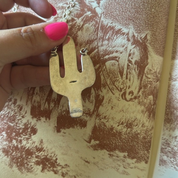 Turquoise Cactus necklace - Picture 2 of 2